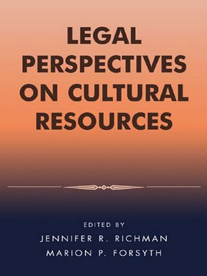 cover image of Legal Perspectives on Cultural Resources